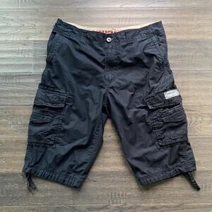 UNIONBAY Cargo Short Mens Sz 32 Black Utility Gorpcore  Chino